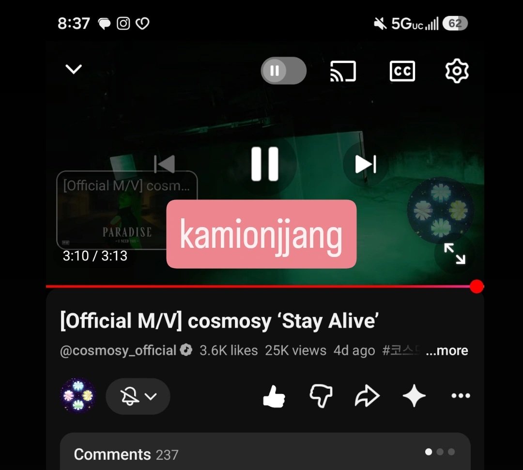 kamionjjang's tweet photo. 20:00 - 21:00 PST gonna keep listening to and watching Stay Alive MV before bed ♡♡♡♡
#cosmosy #코스모시 #StayAlive #cosmosy_StayAlive https://t.co/j5y7fh7wwI