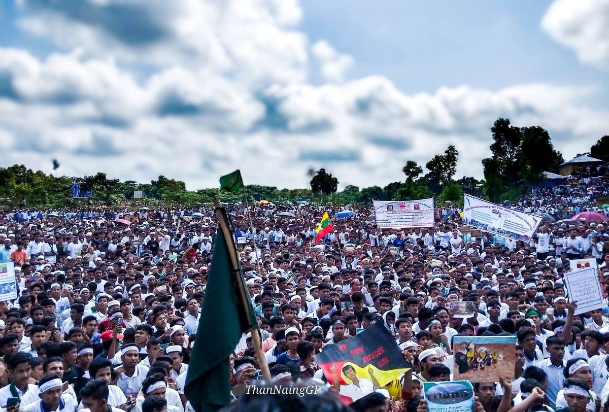 manasaryansafio's tweet photo. Rohingya Remembrance

Rohingya history is written in the tears of mothers, the memories of lost loved ones, the ashes of burned homes, and the footsteps of families forced to flee their ancestral homeland.

On this day, we remember the victims of the 2017 genocide, the lives that were taken, the families that were torn apart, and the dreams that were shattered. We honor the courage and strength of those who survived, carrying wounds that time cannot erase.

Nine years have passed, but the pain remains. We may have lost our homes, our land, and so much of what was once ours, but we have never lost our identity. We are Rohingya, and our memories cannot be erased.

Our hearts still carry the hope of justice, dignity, citizenship, peace, and a safe and dignified return to our ancestral homeland of Arakan.

We remember those we lost.
We remember the homes we left behind.
We remember where we belong.
And we will continue to protect our identity and carry our story forward.

The world may forget, but we will never forget. Our past lives in our hearts, our identity lives in our souls, and our hope for the future will never die.

©️ThanNaing GP
