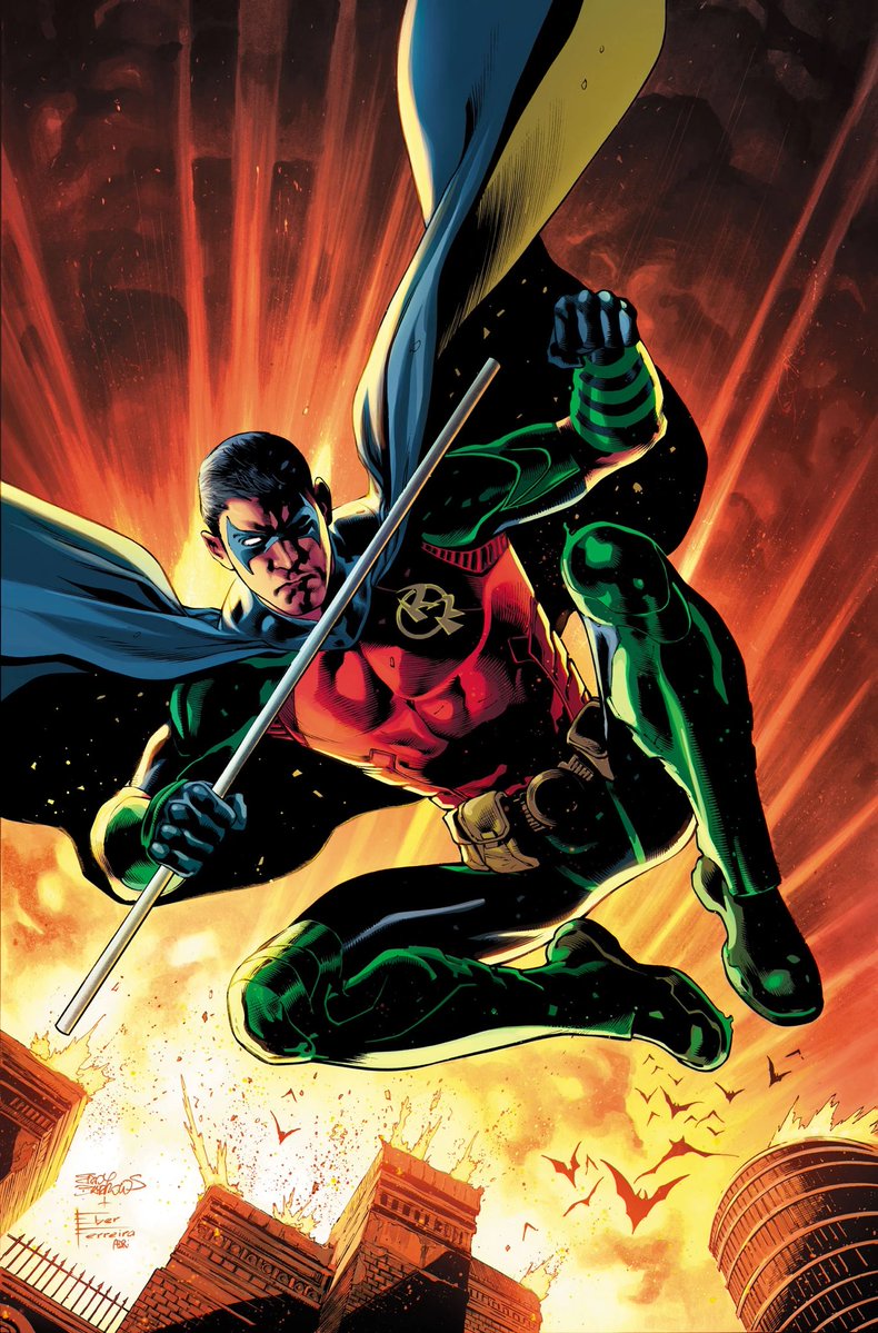 HistoftheBatman's tweet photo. Tim Drake’s Red Robin by Eddy Barrows, Eber Ferreira, and Adriano Lucas, cover to Detective Comics (Vol 1) 939. Published by DC August 24, 2016, this issue features James Tynion IV and Barrows’ “Rise of the Batmen, Part Six: The Thin Red Line”. #OTD 🦇📚 #TimDrake #Batman https://t.co/OOF2NKPIFF