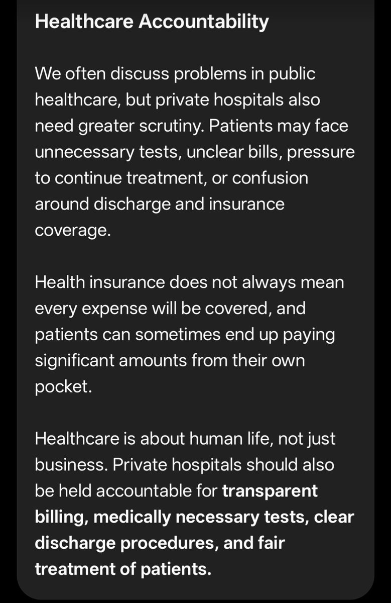study35641's tweet photo. Health and education are basic needs, not businesses. Private hospitals and schools also need transparency and accountability. People must come before profit.
#HealthAwareness @WHO @MoHFW_INDIA @Cockroachisback @RahulGandhi @PMOIndia @JPNadda https://t.co/CtgnBjG7YJ