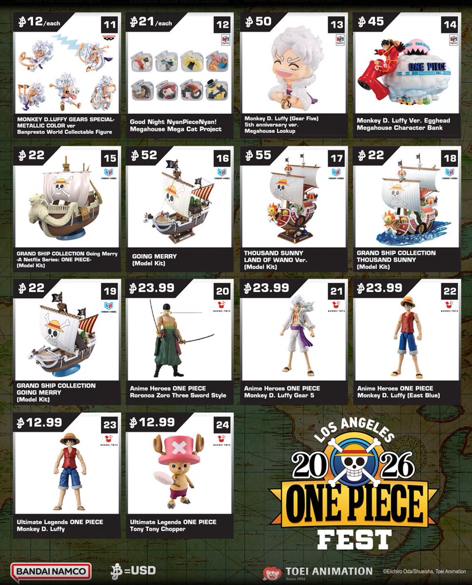 FunkoPOPsNews's tweet photo. Bandai will also be at One Piece Fest, with a couple of exclusives and more ~

#OnePiece #Banpresto #Bandai #FunkoPOPNews https://t.co/2sHE9wZwv2