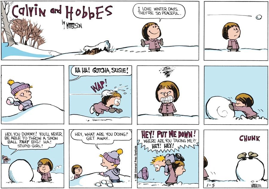 Calvinn_Hobbes's tweet photo. Nobody said anything about throwing it.

#CalvinandHobbes #EpicFail https://t.co/YmybMIQiZL