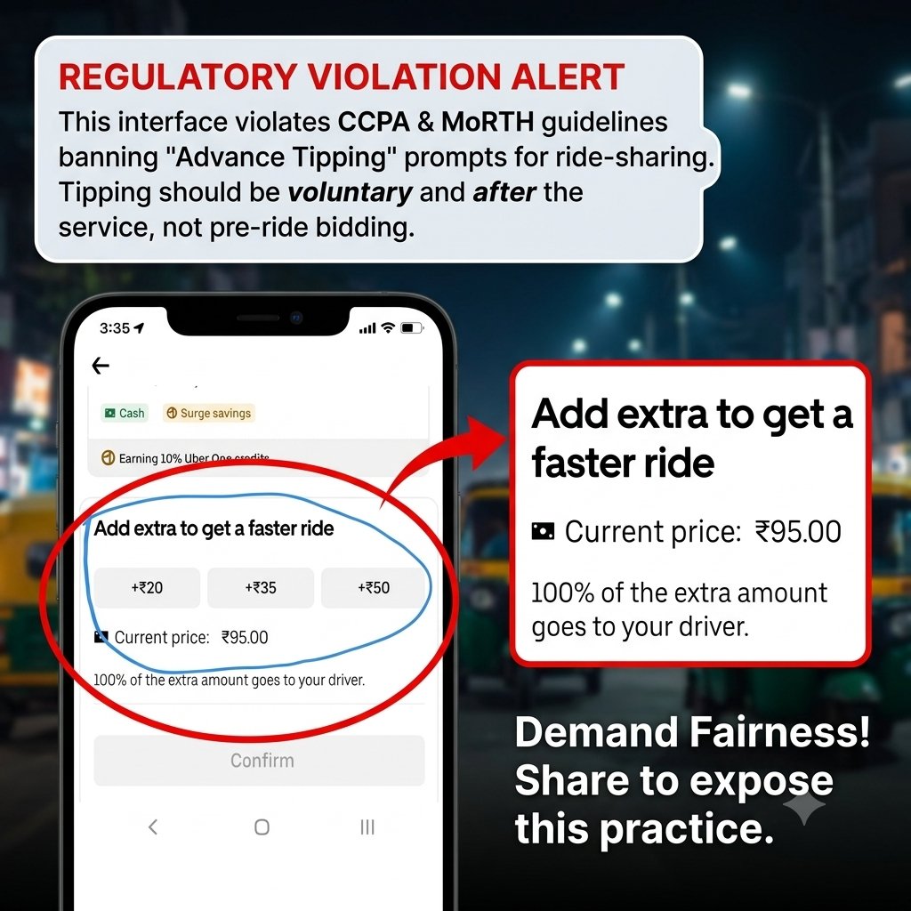 BlrCloud's tweet photo. Is pre-booking tipping banned by india gov @Uber_India ? Why people are still get the tip prompt. No cab /auto divers accept rides without tipping. @MORTHIndia https://t.co/B7rCnojP5t