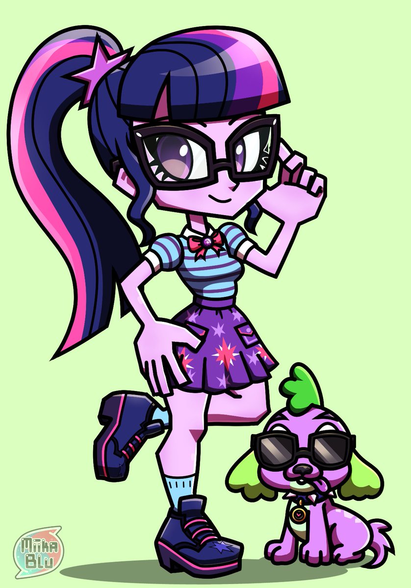 Miika_Blu's tweet photo. ✨Twilight Sparkle and Spike ✨

Finally finished the sci twi! Will posting an alt version later too! 😗 https://t.co/WdShccrosK