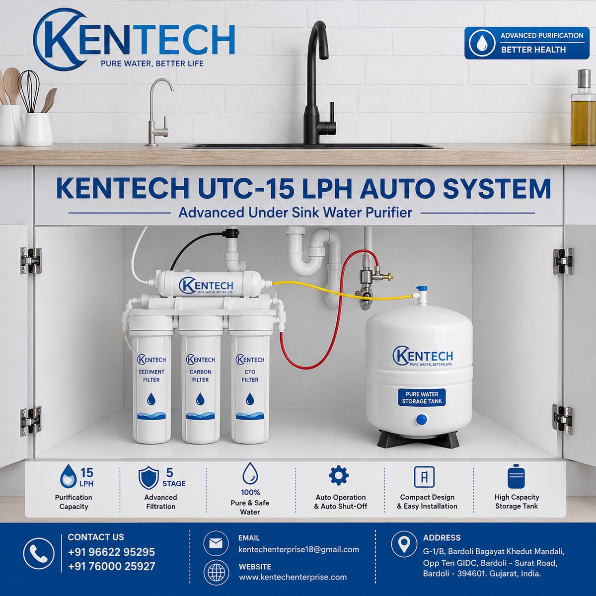 KentechEnt2527's tweet photo. KENTECH ENTERPRISE
KENTECH UTC-15 R.O+ALKALINE SYSTEM
📞:- +91 96622 95295, 76000 25927.
📧:- kentechenterprise18@gmail.com
🌐 :- https://t.co/T02uHBbYK6
WhatsApp:- https://t.co/No8fgIgEfM
#DomesticRO #HomeRO #ROPurifier #WaterPurifier #HomeWaterFilter #ROSystem #PureWater https://t.co/4H1sxzi77w