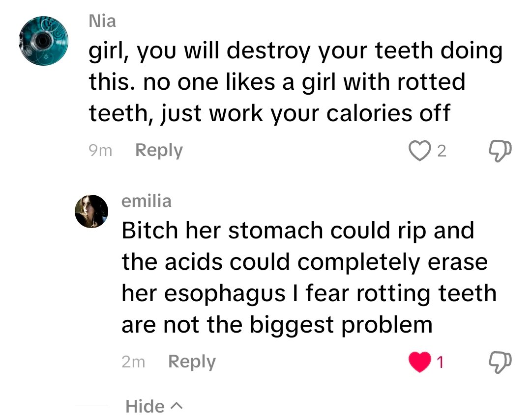 thisprofileuser's tweet photo. "No one wants a girl with rotten teeth" h-h-h-hang yourself https://t.co/8irji6XzMb