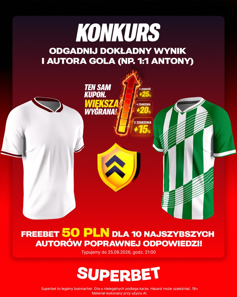 SuperbetPL's tweet photo. #KONKURS! Wytypuj w odpowiedziach dokładny wynik oraz autora gola ⚽️ w meczu Valencia - Betis i zgarnij freebet!
-- 
✅ Zaobserwuj @SuperbetPL
❤️ Polub wpis i 🔄 podaj go dalej 
👤 Dodaj nick z Superbet 
🎁 Nagroda = FREEBET 50 PLN 
Regulamin: https://t.co/quNbhzbxNj https://t.co/ybWhb05FuZ