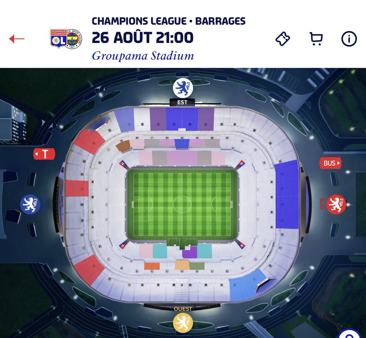 MaxOL69's tweet photo. Le dernier bloc a été ouvert aujourd’hui pour #OLFenerbahce 💪 : bloc 427

Tarif: à
Abonné à partir de 15€ 
MyOL et acheteur régulier à partir de 21€

Allez continuez à remplir le @GroupamaStadium 🥰🔴🔵 https://t.co/WSlKrGq4Xp
