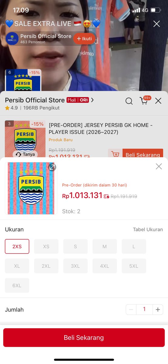 NSTanjung's tweet photo. langsung ludes 🥹 @persib  
aing jah jauh co dari medan hmm https://t.co/p0rJ6aEV2j