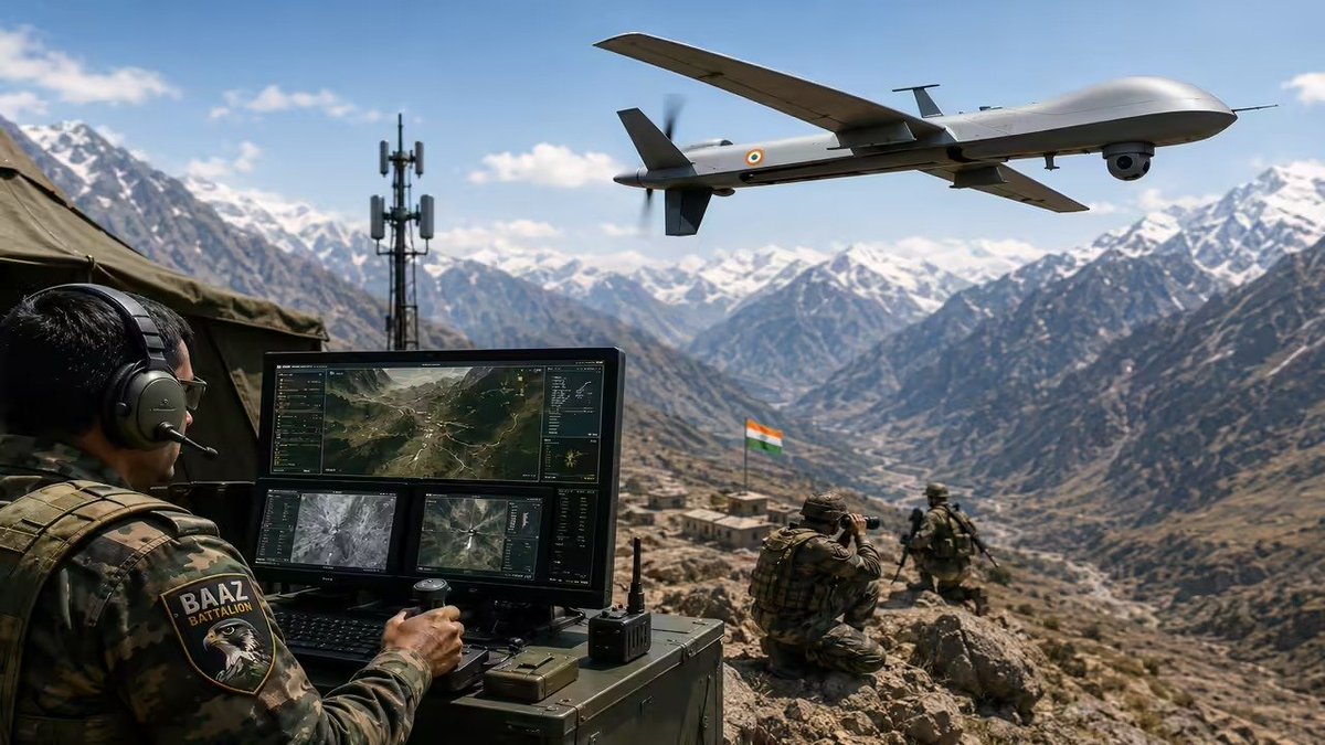 CISS_Islamabad's tweet photo. Reports have emerged that India has raised its first Baaz drone battalion along the Punjab frontier. This marks a transition in India’s drone warfare from planning to deployment. 1/4
🔗: https://t.co/H4nAndz1ia
#Pakistan #CISS #DroneWarfare #India #StrategicStability #SouthAsia #RegionalSecurity #EscalationRisks