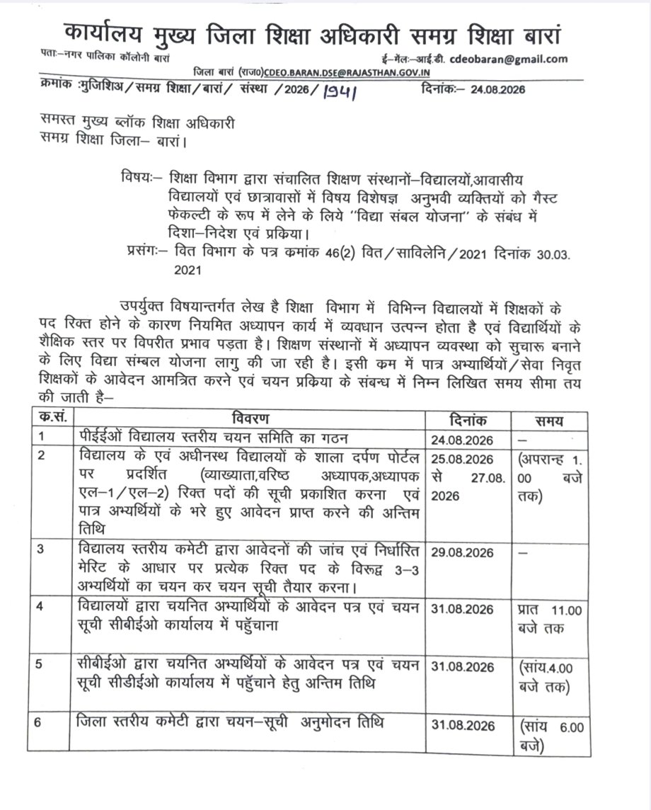 ramesh_goyal08's tweet photo. राजस्थान विद्या संबल योजना-2026: के लिएऑॉफलाइन आदेदन भरे जाने के संबंध में महत्वपूर्ण दिशा-निर्देश जारी।

⚡ यह केवल चूरू जिले की है, पर सभी जिलों की अलग अलग जानकारी आएगी।

आवेदन आज से शुरू, 27 अगस्त तक भरें सकेंनगेआवेदन, 31 अगस्त को जारी होगी चयन सूची... https://t.co/szTMZO1dtL