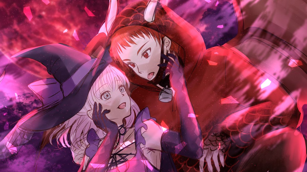 ma1ka8787's tweet photo. 魔女と使い魔ドラゴン https://t.co/g5Z248wb2u
