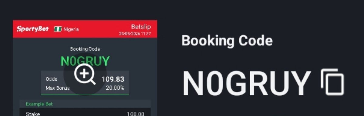 ikompunt's tweet photo. Exciting Moments with SPORTYBET 
N0GRUY
109.83 ODDS 
GREAT CHANCES 💯💯💯💯 https://t.co/9VQqDPbFoS