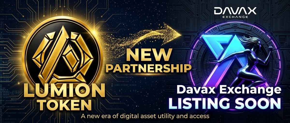 LumionToken's tweet photo. Lumion Token 🤝 @DavaxExchange

A new partnership is here.

Building together.
Growing together.
Expanding the ecosystem.

More updates soon.

#LumionToken #DAVAX #LUM https://t.co/2zl25BqxuQ