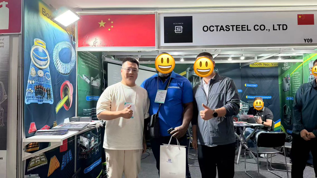 OctalSteel's tweet photo. OCTA MACH at EXPOSIBRAM 2026 — Day 1
Great start at Booth Y09 in Belo Horizonte, Brazil! We connected with mining professionals and partners to discuss crushing solutions and industry needs.
Thanks for visiting — see you at the exhibition!
#EXPOSIBRAM2026 #MiningEquipment https://t.co/OPnWmc1ovT