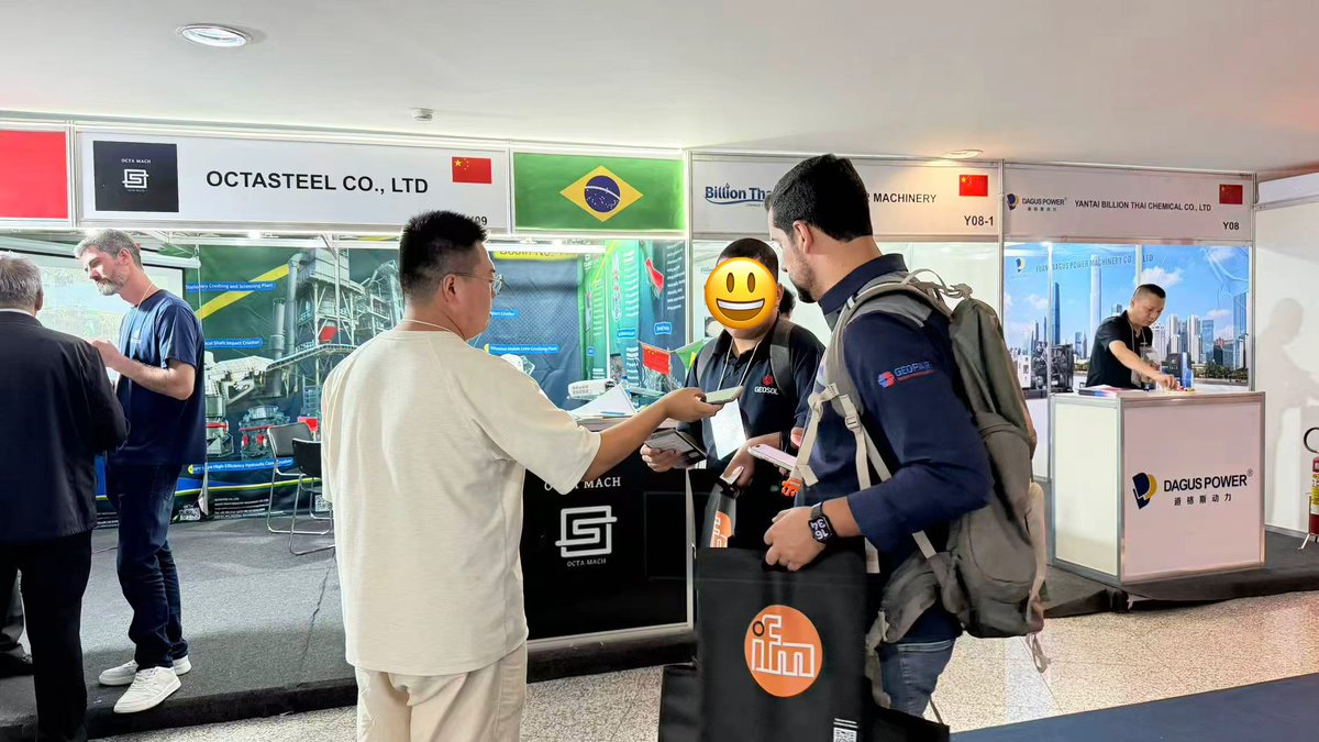 OctalSteel's tweet photo. OCTA MACH at EXPOSIBRAM 2026 — Day 1
Great start at Booth Y09 in Belo Horizonte, Brazil! We connected with mining professionals and partners to discuss crushing solutions and industry needs.
Thanks for visiting — see you at the exhibition!
#EXPOSIBRAM2026 #MiningEquipment https://t.co/OPnWmc1ovT