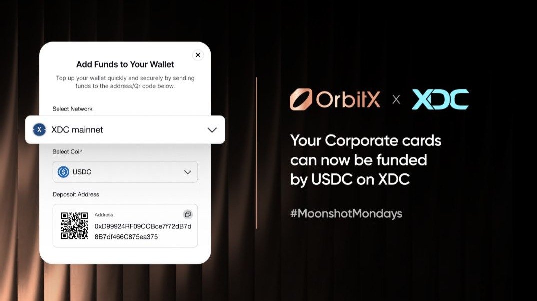 CryptoQueenVinn's tweet photo. Stablecoins are moving beyond wallets. 👀

USDC on XDC → OrbitX account → Corporate Card → Real-world spending.

A simple look at how on-chain liquidity can connect with everyday business payments.

👇 Step-by-step guide:
https://t.co/GPV3602uyC

#XDCNetwork #USDC #OrbitX #Stablecoins xdce-crowd-sale:native