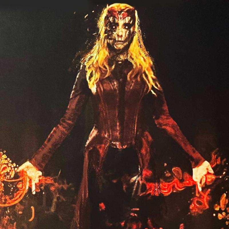 scboseop's tweet photo. @AB_THE_BOSS Combination of 2 and 3. She survived but got severely deformed from all the dark magic of Wundagore. She covers herself with the mask out of shame. https://t.co/V9rPpCYswz