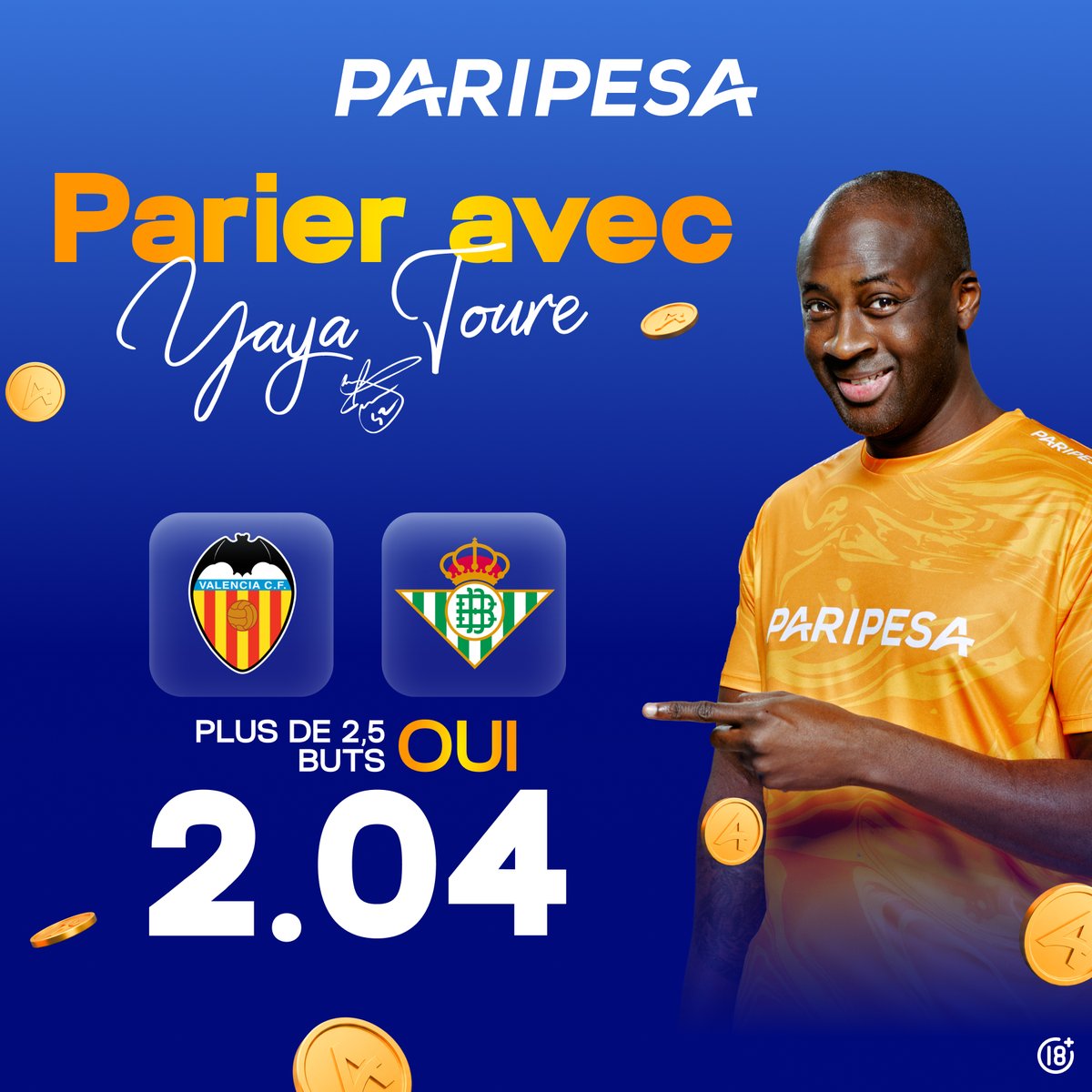 ParipesaAfrique's tweet photo. 🇪🇸 VALENCIA VS BETIS - LE PRONOSTIC DE YAYA

Valencia reçoit le Betis à Mestalla pour une affiche intéressante de LaLiga. Les deux équipes ont de belles qualités offensives, et le match pourrait être ouvert.

🔥Pronostic de Yaya: Plus de 2,5 buts

Verrons-nous trois buts ou plus? https://t.co/wKxVYQS0YA