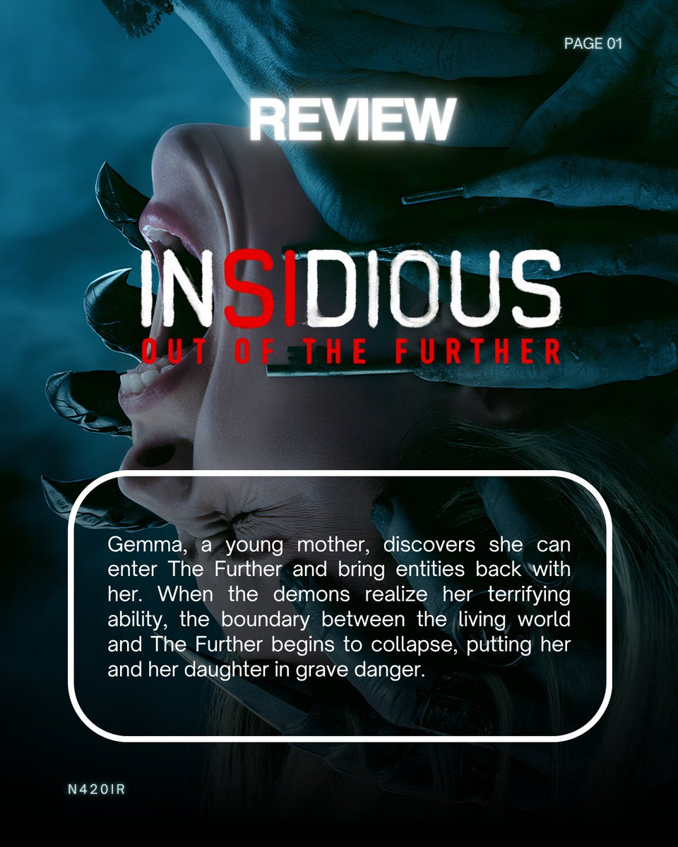 N420IR's tweet photo. Planning to watch Insidious: Out of the Further (2026)? Here's what I thought about the movie:

Insidious Out of the Futher ( ★★★★ /5 ) https://t.co/engAHZwVW9