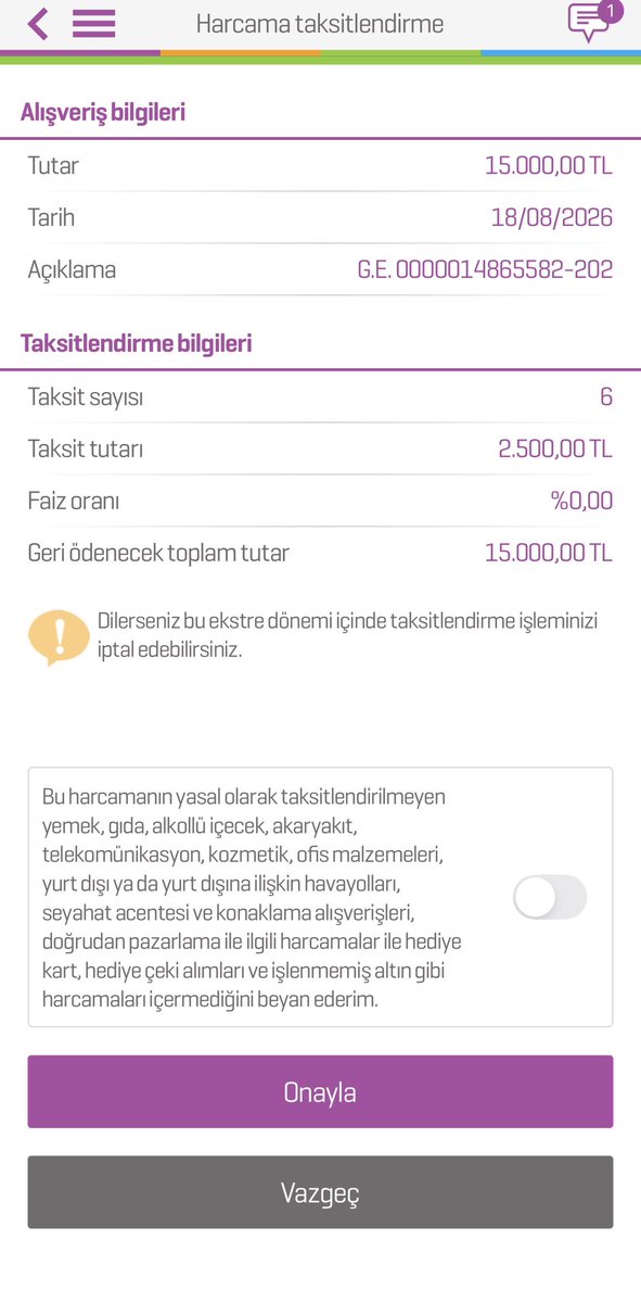 Birikim_Yatirim's tweet photo. Enpara kredi kartıyla taksitli BES ara ödemesi konusunu soran arkadaşlar için kısa bir bilgilendirme yapmış olayım. Okuma süremiz 1 dakika. Kaydetmeyi unutmayın📌

✅Ödemeyi yaparken, hangi emeklilik şirketinde sözleşmeniz varsa uygulamasını açıp, ara ödeme seçeneğinden kredi kartıyla ödemeyi seçerek enpara kredi kartı bilgilerimizi giriyoruz. Ödemeyi tek çekim olarak 15.000₺ olarak yapıyoruz.

✅Enpara uygulamasına baktığımızda, işlem henüz provizyonda olduğu için taksitlendirme menüsünden göremeyeceksiniz. Paniklemeyin. 24-48 saat arasında provizyondan, harcamalar kısmına düşecektir.

✅Harcamalar kısmına düştükten sonra, uygulama içindeki kredi kartı menüsüne giriyoruz. Sol altta “harcama taksitlendir” menüsünd tıklıyoruz. Buraya geldiğimizde taksitlendirebileceğiniz harcamalar kısmında işleminizi görüyorsunuz. Tek yapmanız gereken menüyü takip ederek onay vermek.

Yatırımlarınızda başarılar🎉