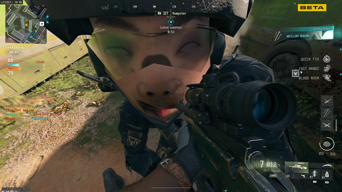 loopyknives's tweet photo. Oh and @CallofDuty @InfinityWard
this is what I get when your game decides to lag. THIS WAS A HORRIFIC EXPERIENCE 😭
#ModernWarfare4Beta #HELP https://t.co/aZshcuBV73
