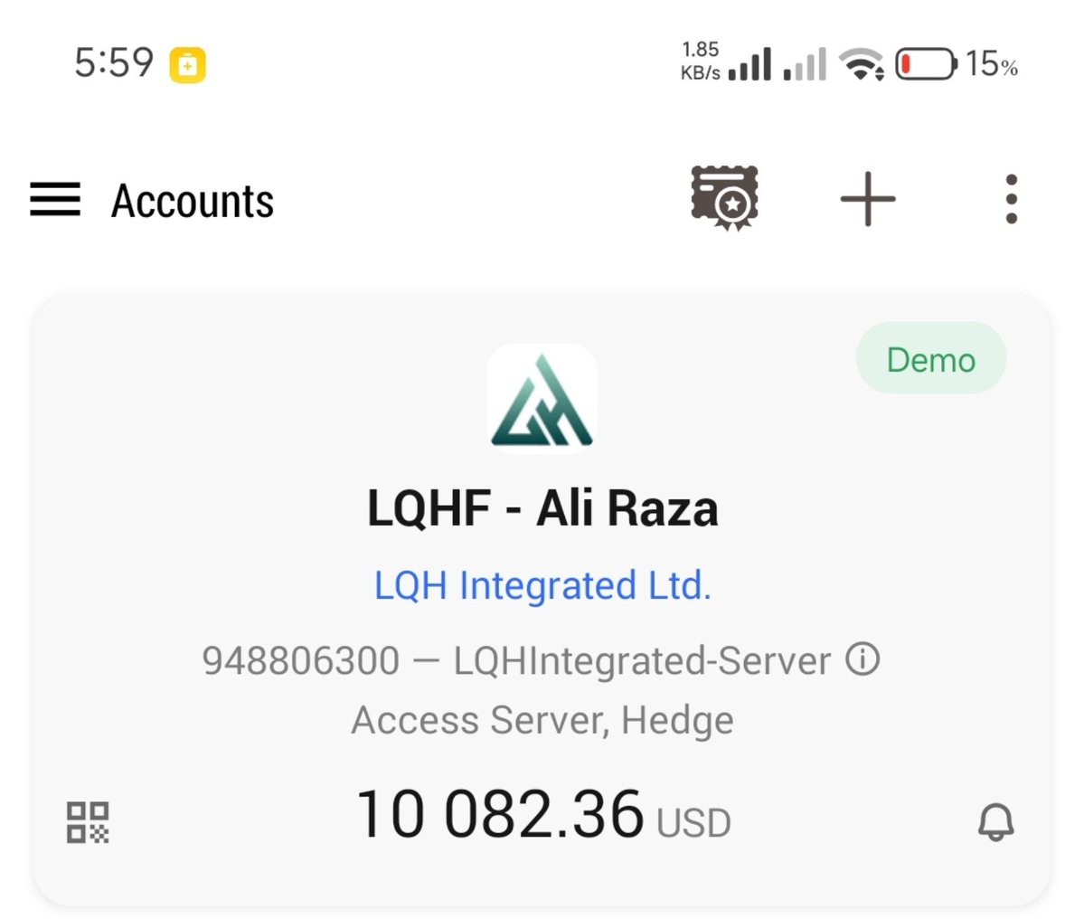 HananSami513's tweet photo. My trading account with @lqhfunded @LQHMarkets 
MY THIS 10K$ FUNDED ACCOUNT WAS DOWN TO -9% YESTERDAY. But I Took 2 trades on Gold with 1% Risk and I recovered the account within just 2 trades .Alhamdulillah 
After recovering the account from -9% I secured payout too
#Xau #Forex https://t.co/cJliMkVEWK