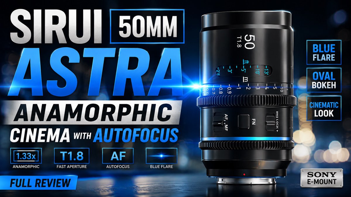 ScanVerdict's tweet photo. SIRUI Astra 50mm Review: Anamorphic Cinema Lens with Autofocus
Discount code: SCANVERDICT
https://t.co/VPZBG7DihB

The SIRUI Astra 50mm Review is here: https://t.co/uVRLDO4dQw

#SIRUI #AnamorphicLens #Sony #Cinematography #Filmmaking #ScanVerdict https://t.co/EOmaMcj4Tl