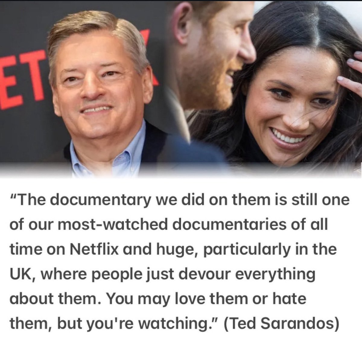KayRoss96's tweet photo. "We don't create content for the critics, we create content for the people" - Netflix's CEO Ted Sarandos https://t.co/9mpS8RtvpR