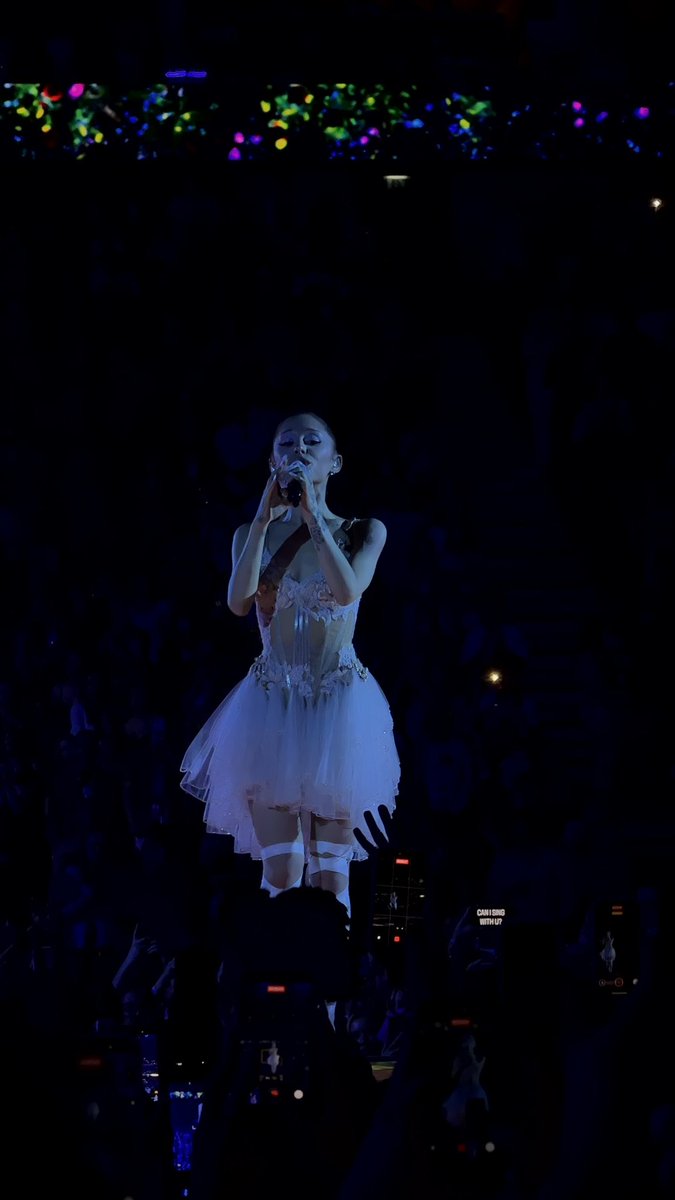eicspetal's tweet photo. seeing ariana for the first time, turning up 45 mins before she’s on and getting this view !!!! best night ever 🥲🥹❤️‍🩹 #ESTLondon https://t.co/YJ2dSBUirB