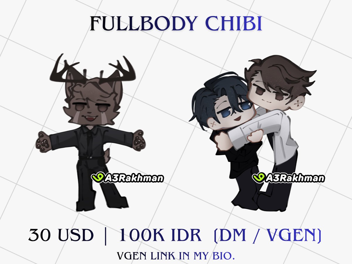 A3Rakhman's tweet photo. Commission Open.
Dm or Vgen if you want to order! Feel free too ask.
Vgen: https://t.co/T7HmbF3BT4

Read ToS &amp; Details in the replies.
[♡ + ↻ are very appreciated!] #chibi #vgen #furry https://t.co/fBsWFrCCWk