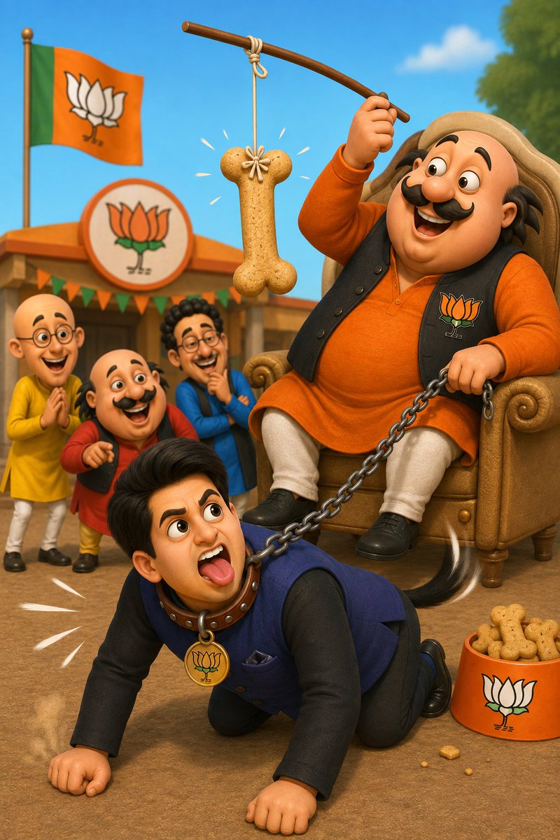 Prekshit16's tweet photo. @Shehzad_Ind This dog has been barking for quite a while. 🐕📢

Maybe the BJP’s biscuit supply isn’t enough. 🍪
Or perhaps he’s waiting for a bigger piece of the political bone. 🦴

So keep barking.
One day, maybe the reward will finally arrive. 
@INCIndia https://t.co/e7kZUgVI4B