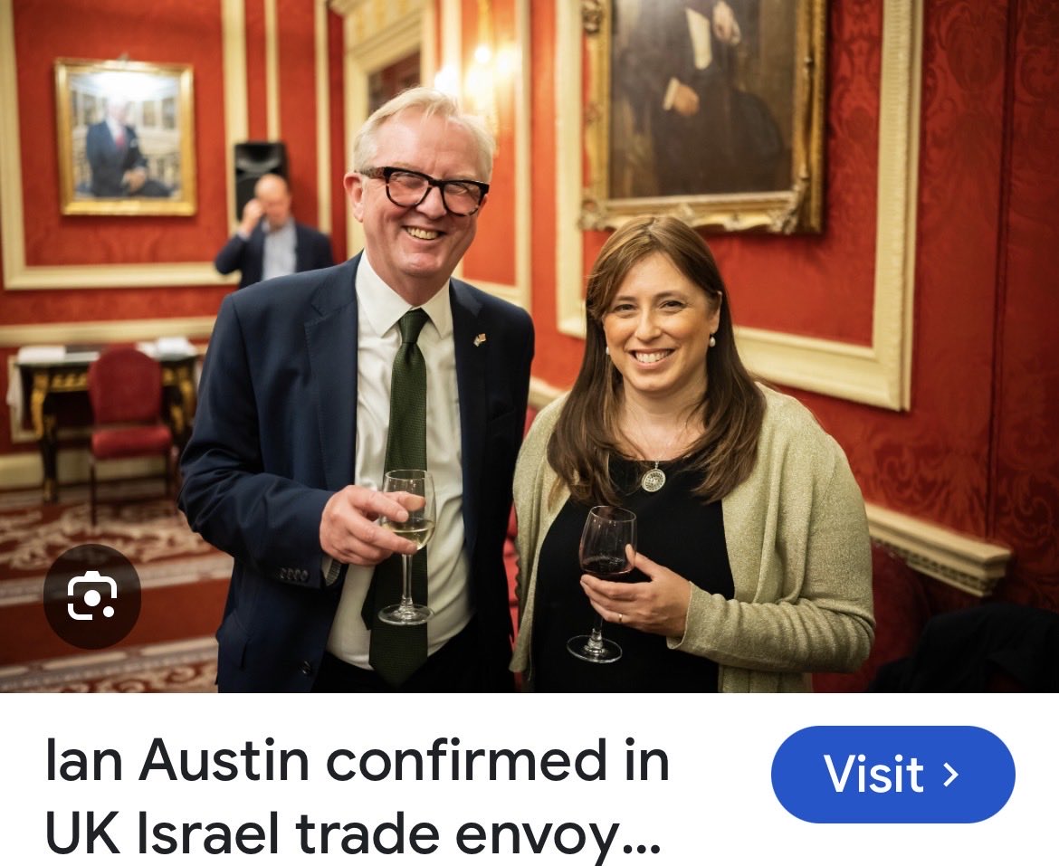 JohnStealer's tweet photo. This is Israeli asset and  ‘Trade Envoy’ to Israel Ian Austin.

He’s not supposed to be involved in weapons trading but had secret meetings in Israel during an ongoing genocide with representatives from ‘Rafael Advanced Defense Systems’, a prominent state-owned Israeli arms Co. https://t.co/Er8R2fwg0T