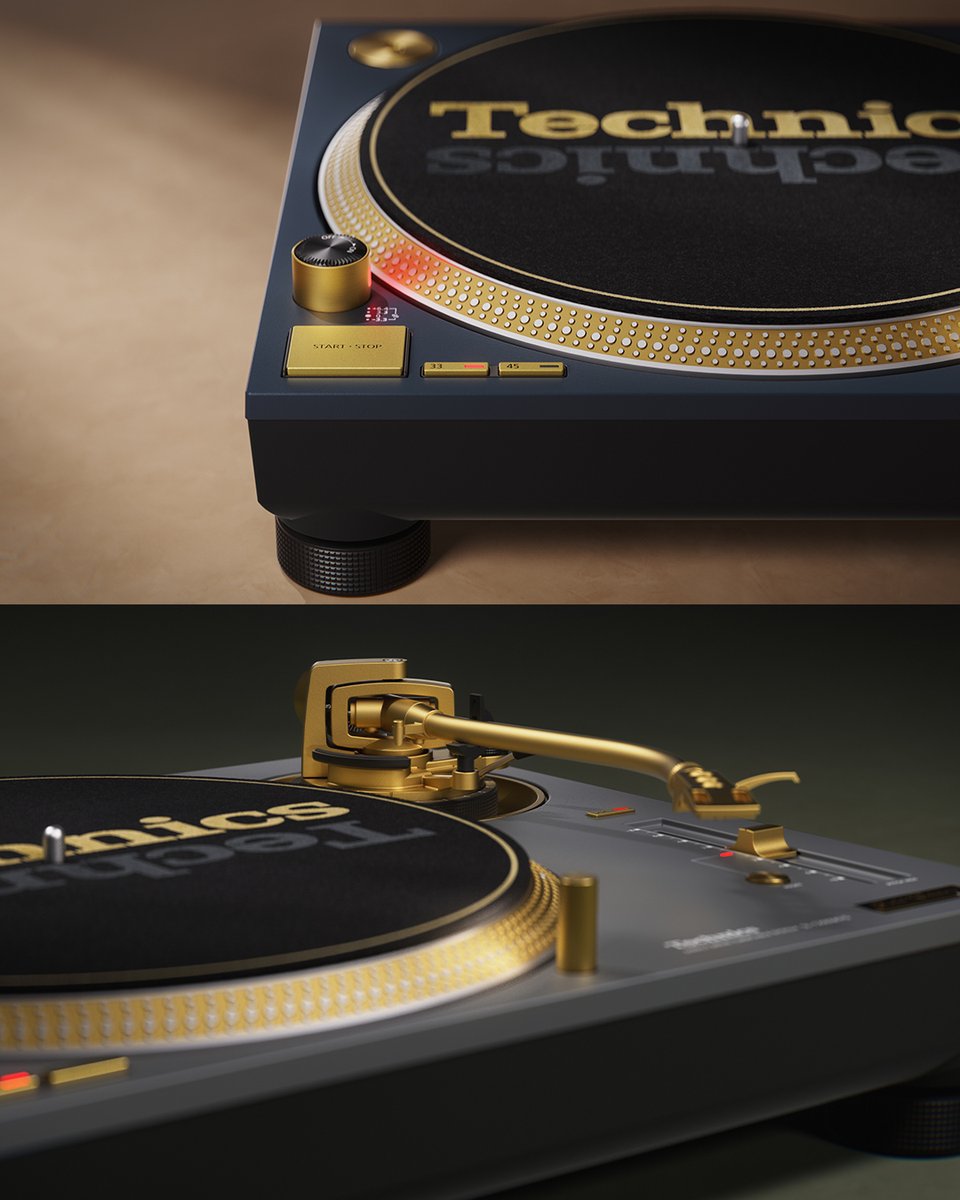technics's tweet photo. The 55th Anniversary Model for the SL-1200 Series 
Direct Drive Turntable System SL-1200M7GL/M7G

Available in 7 colorways (Gold, Blue, Red, Black, Green, White, Grey), celebrating the SL-1200's heritage while bringing bold new expression to every performance. https://t.co/W7KwS7f7C3