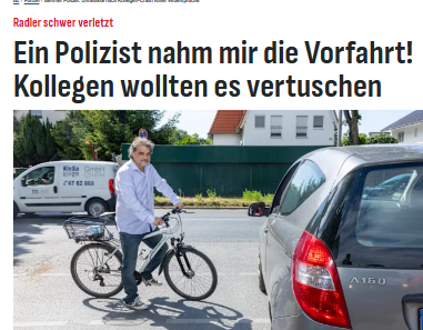 Taykra's tweet photo. Berlin: Polizei protokolliert „Alleinunfall“ Der Schwindel fliegt auf, als die Versicherung des Opfers nicht zahlt u D’Angelico eine Anwältin einschaltet. Bei Akteneinsicht kommt heraus: Der Unfallgegner ist Polizeihauptkommissar, die Beamten wussten das. https://t.co/t6cuRpgsjv https://t.co/lM4j2xPqjz