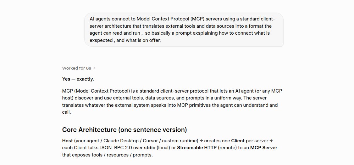 occupymars___'s tweet photo. MCP is basically a standardised prompt an agent can read  
in exchange for tools, data, and rules.

Everything else is just implementation. https://t.co/DWwVdluFbp
