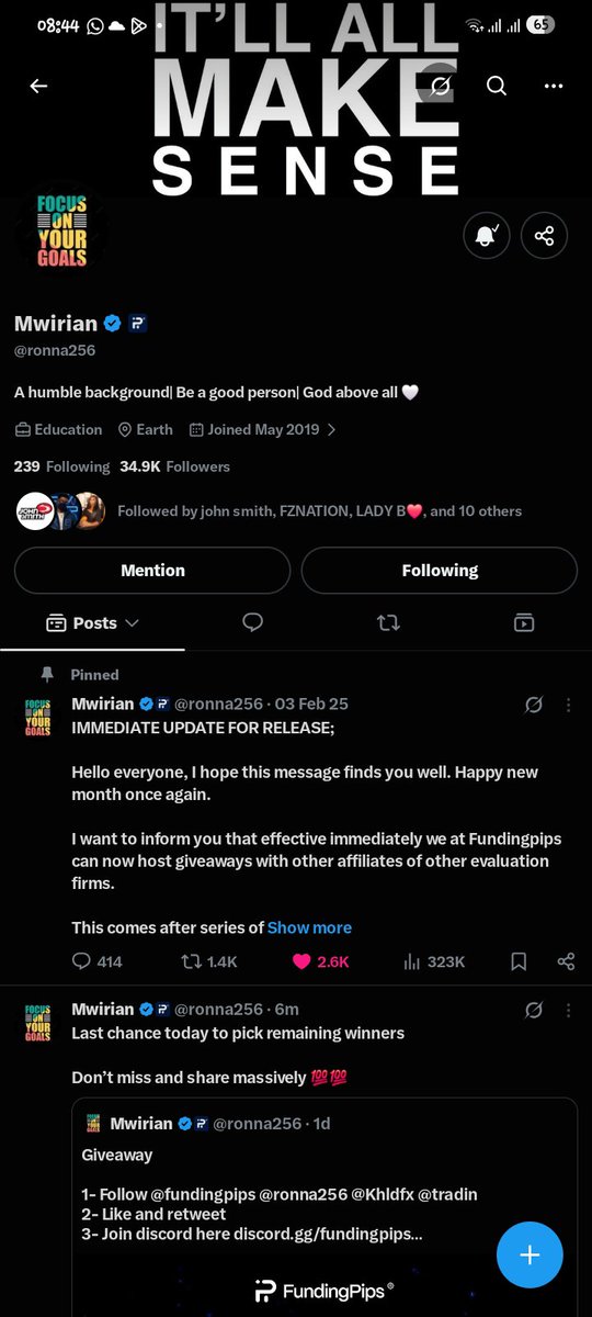 WiseGhanji's tweet photo. @ronna256 Proof!!
I've been engaging like crazy https://t.co/COnJX6tD9f
