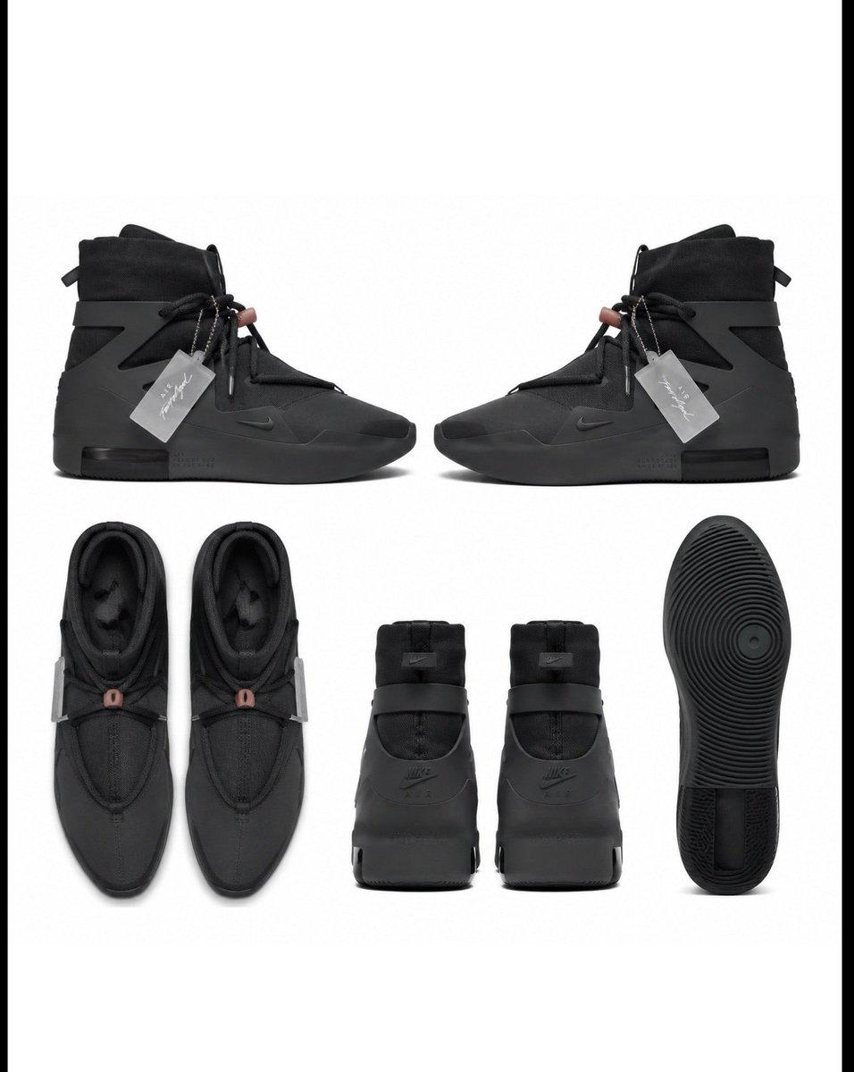 certifits's tweet photo. Nike Air Fear of God 1 "Triple Black" https://t.co/F2Qmvptbfy