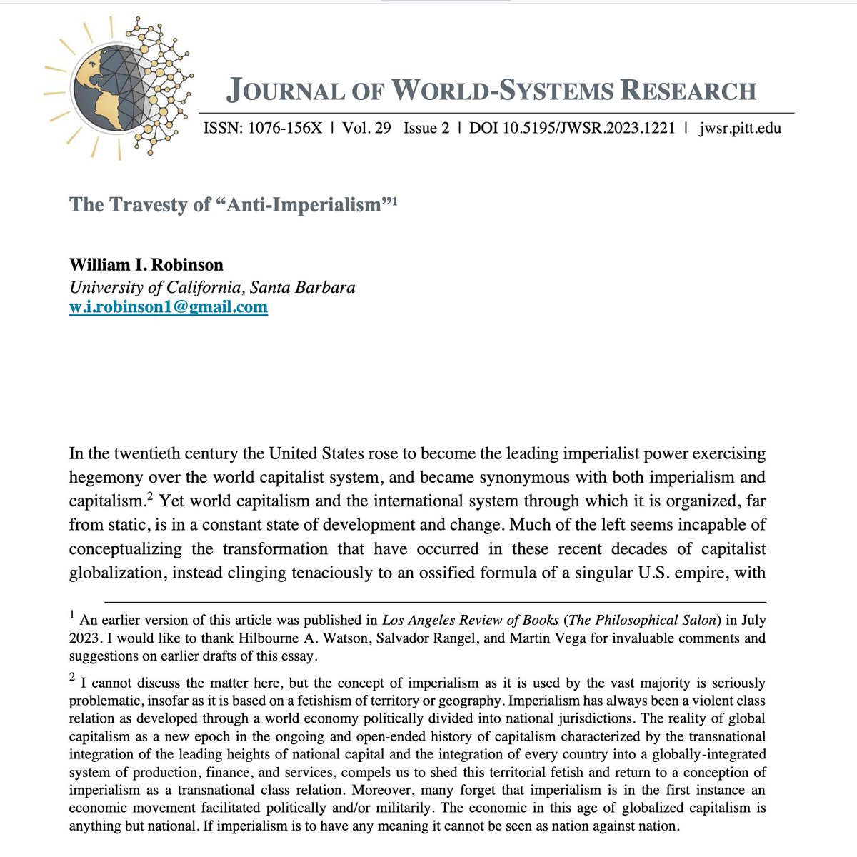 Muzyar's tweet photo. "...the #dimwitted seem to have reverted to the conception of absolute sovereignty, not of the people or the working classes, but of the rulers in countries that the “anti-imperialists” defend."
by @w_i_robinson https://t.co/3cuJENf119