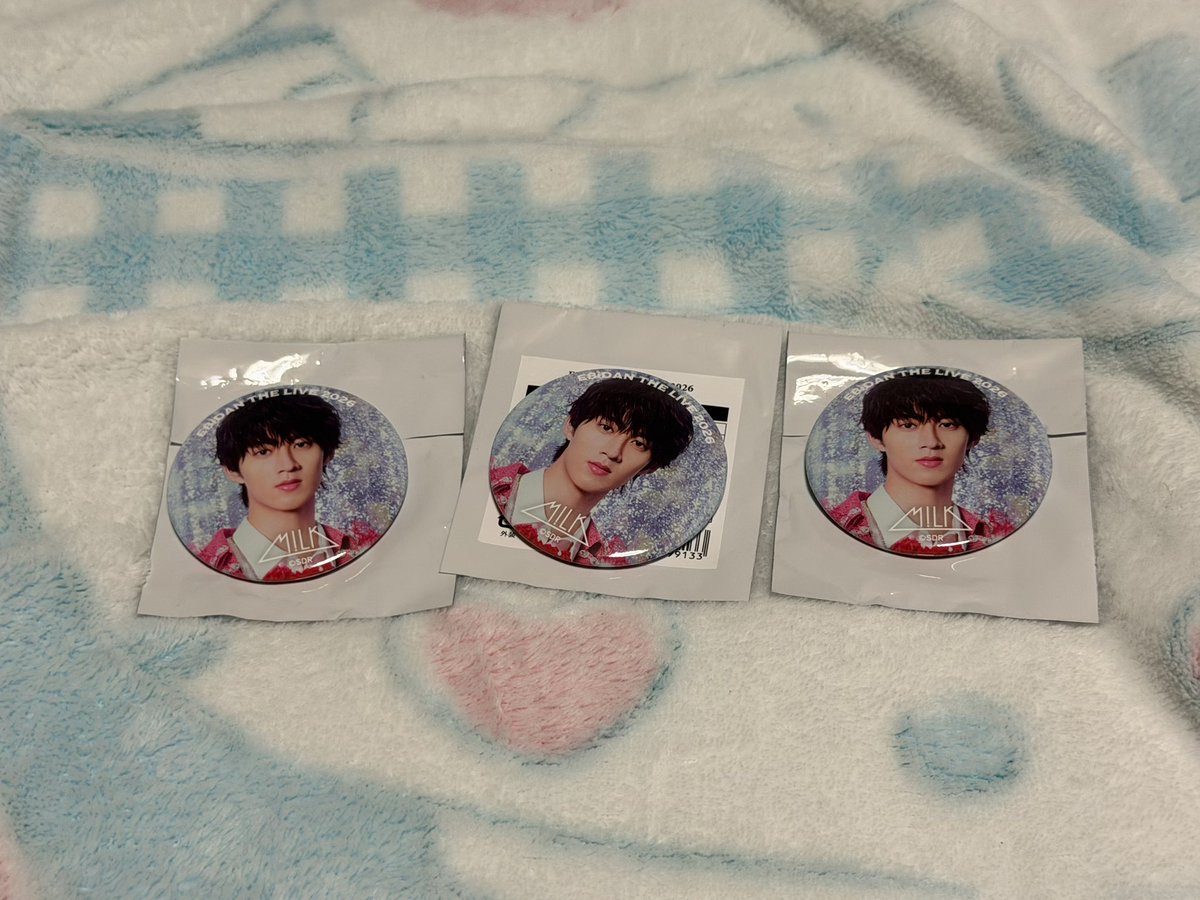 tabo_pan's tweet photo. EBiDAN The live 2026 15th Anniversary official goods POPUP
買取、交換

缶バッジ M!LK

譲:曽野舜太

求:他4人or買取

後日名古屋手渡し、郵送 https://t.co/xJzN2wbaGU