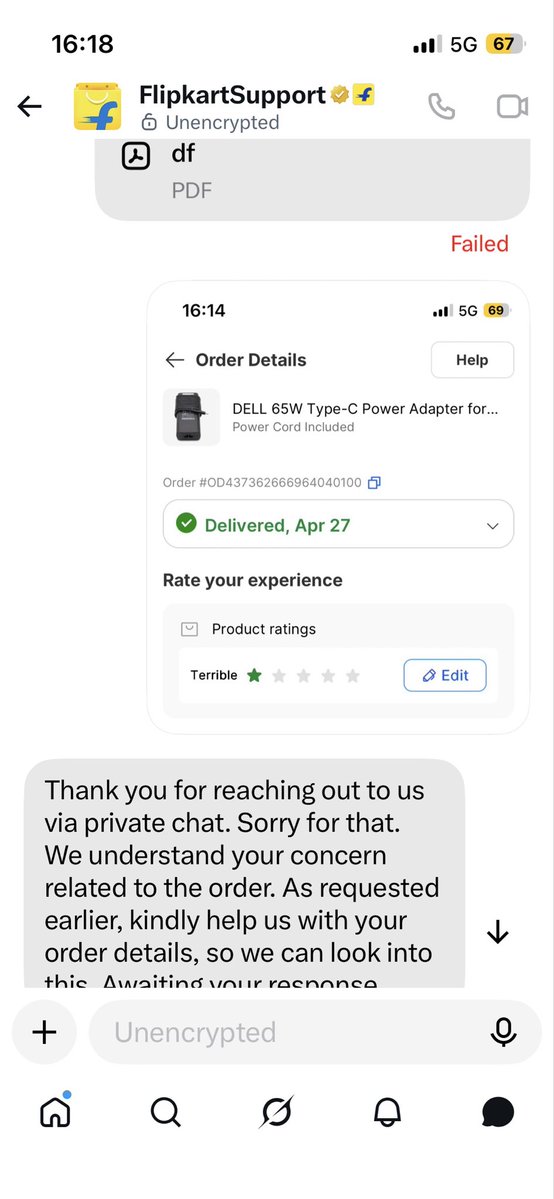 RajeshPunia's tweet photo. @flipkartsupport The sad Reality of your support. Inspite of posting a screen shot of my product along with order number your chat bot keeps asking the same question again. What more do you want me to do https://t.co/406xzEc5MM