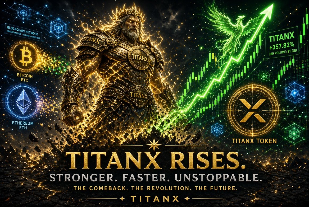 JaimeRiver55205's tweet photo. TitanX (TITANX) is a fair-launched, hyper-deflationary ERC-20 token on Ethereum designed as a “hyper-deflationary core asset” for a community-built DeFi 3.0 ecosystem. Its tokenomics focus on continuous supply reduction, programmatic buy pressure, and game-theory incentives. https://t.co/cRUoNtoteh