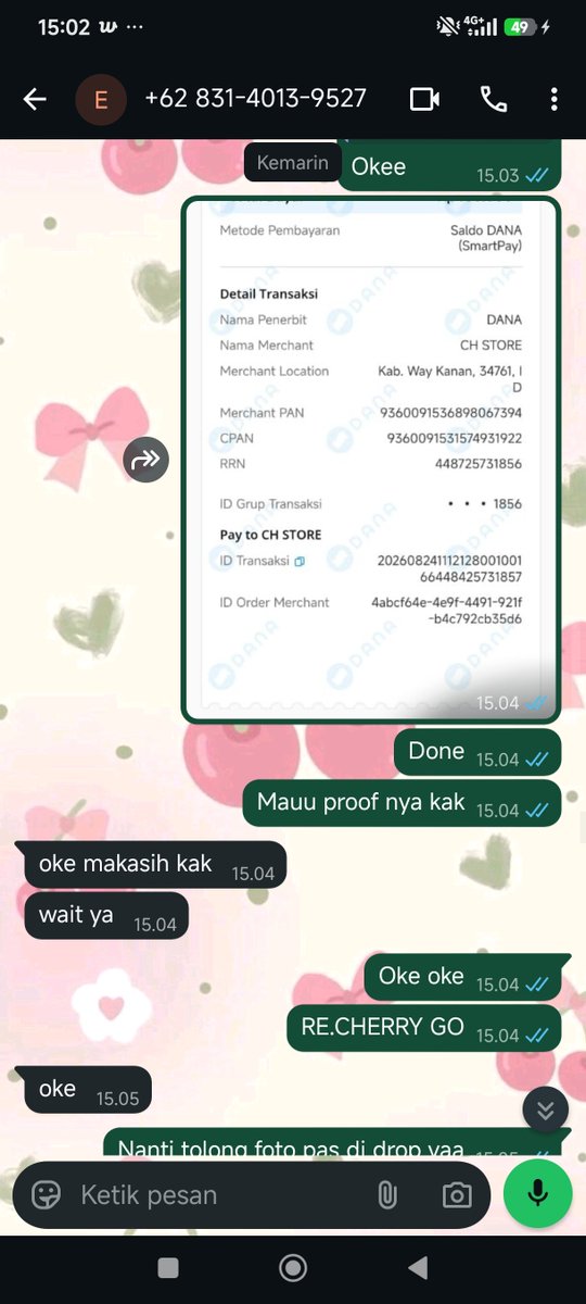 nrap1912's tweet photo. HATI HATI ADA SELLER SCAM! 

+62 831-4013-9527

Nama Celyn dia Dom lampung lebih tepatnya kab. Way kanan lampung! 
Total kerugian 455k . 
Saya beli 2 corball acai dan tnt only total 455k . 
JIKA ADA YANG KENAL SAMA DIA TOLONG KEMBALIKAN UANG SAYA! 
#hatihati #penipu #viral https://t.co/1M58lWd5sP