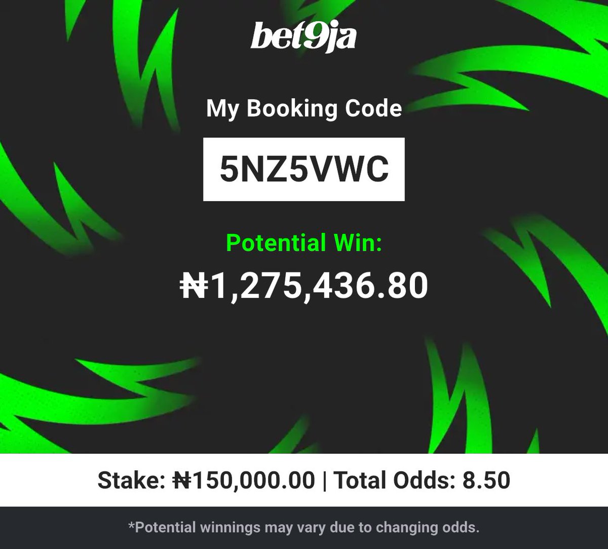 Tobii_punts's tweet photo. 5NZ5T8R
5NZ5VWC

#Bet9jaCode https://t.co/B5DSYWQigd