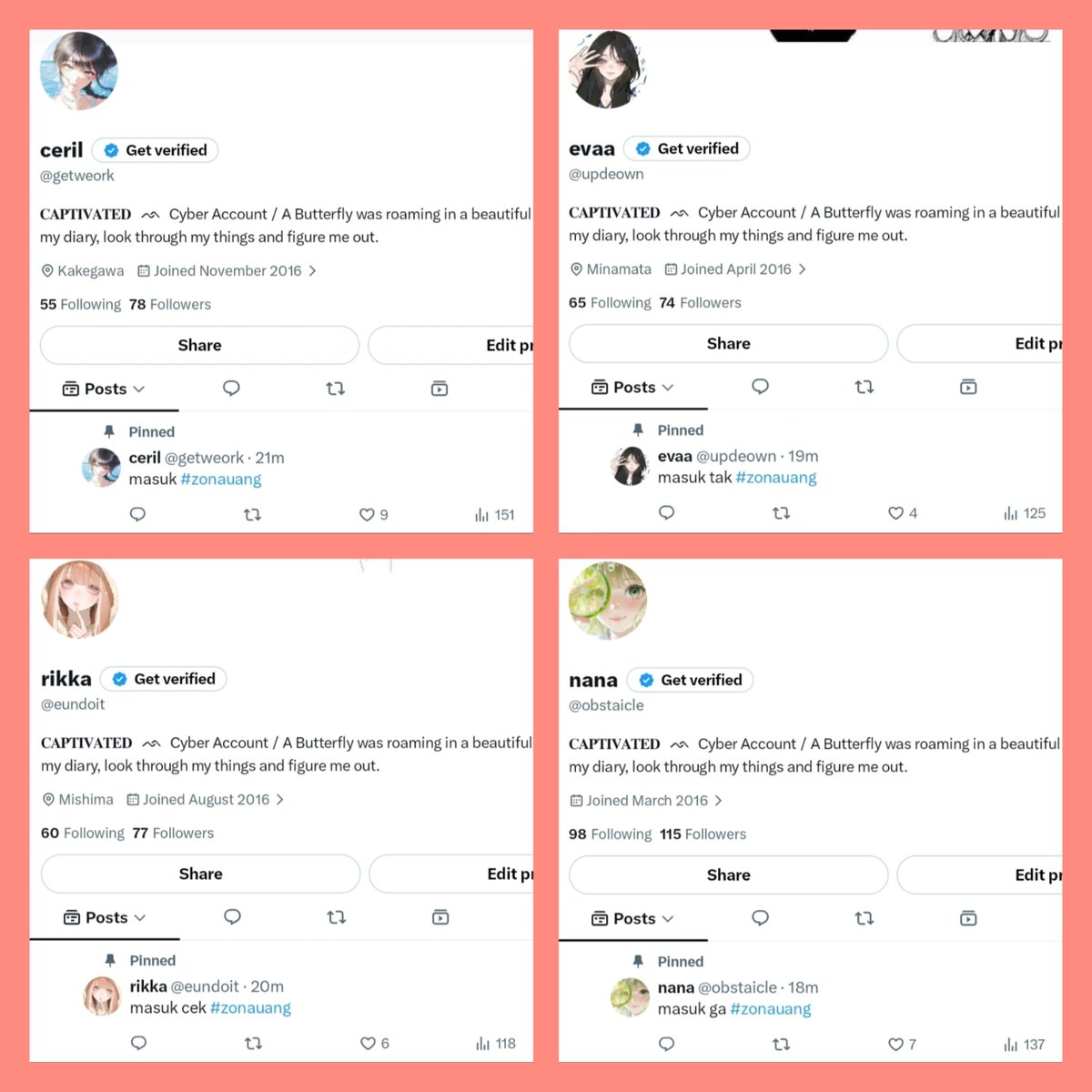nighteit's tweet photo. WTS ACC MASUK HT

FRECEH : 38K / ACC
F100 : 45K

ෆ verif email only ( gmail )
ෆ email ga pending + dapet pw email
ෆ email only for x , free buat cust 
ෆ dapet data lengkap
ෆ sb go green 
ෆ usn mulchar
ෆ masuk mt , masuk ht https://t.co/VFnHgxG4OU