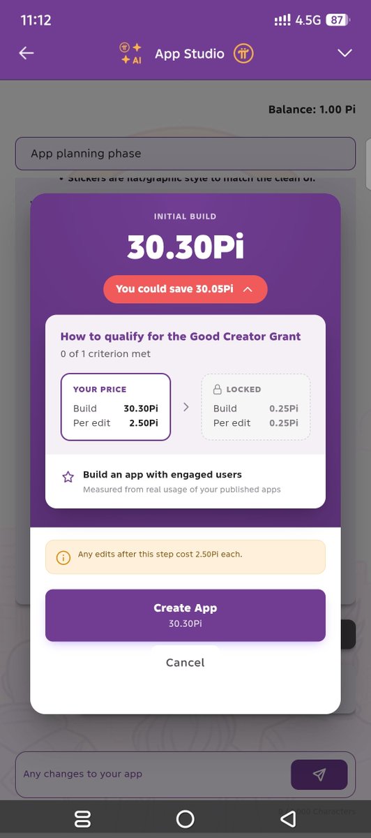 PiNewsZone's tweet photo. Have you seen the changes in Pi Apo studio? 

Pi Network Ai that creates apps with no Cide, now costs 30.30 $Pi to build a single app. 

The demand is coming pioneers. 
Since i started using pi app studio, it has tremendous improvement. https://t.co/L4t8mqauCo