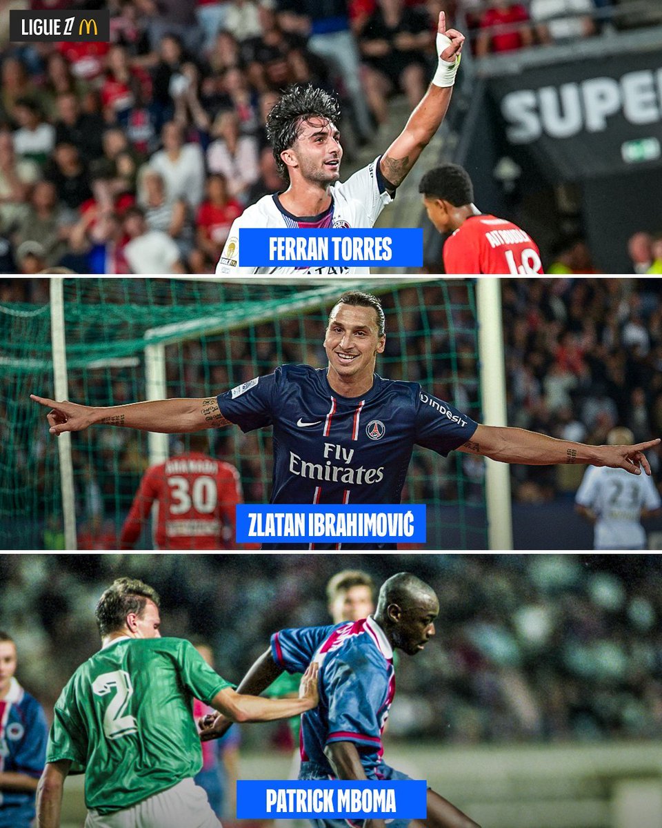 Footballlworlds's tweet photo. Only three players have scored a brace on their PSG debut 🔴🔵🔥 https://t.co/XStxHzApgt