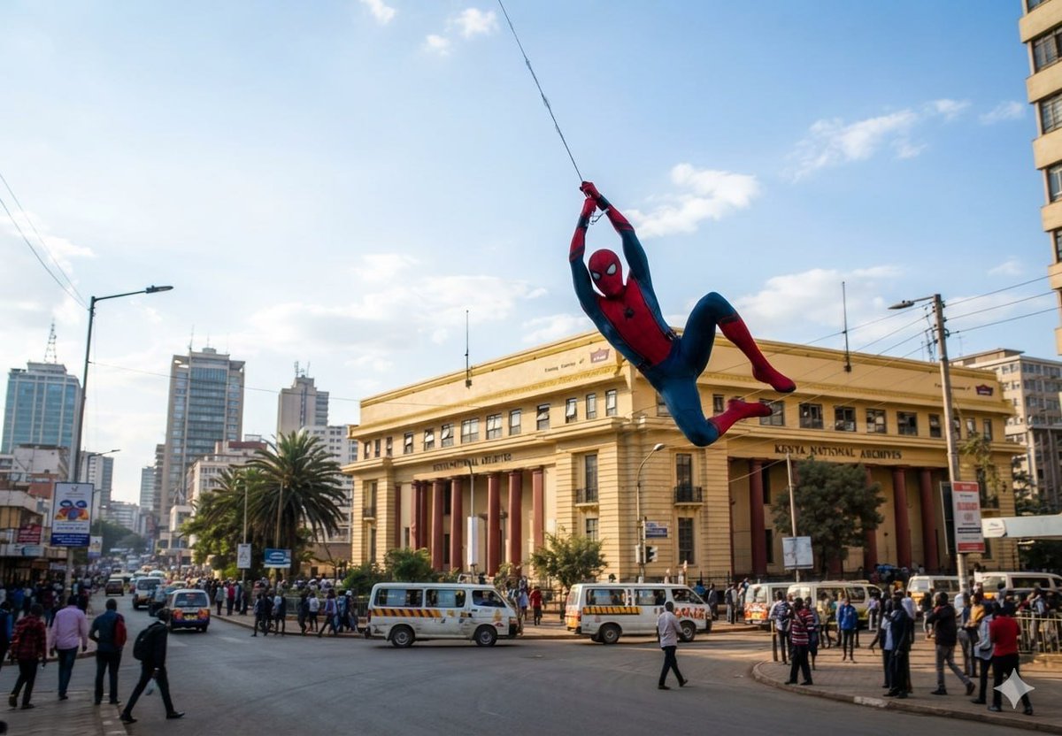 murugi_martha's tweet photo. @SpideyTracker is anything happening in Nairobi, Kenya? I kid you not Spiderman came around.
#spiderman
#spideytracker https://t.co/ONkRv0POmB