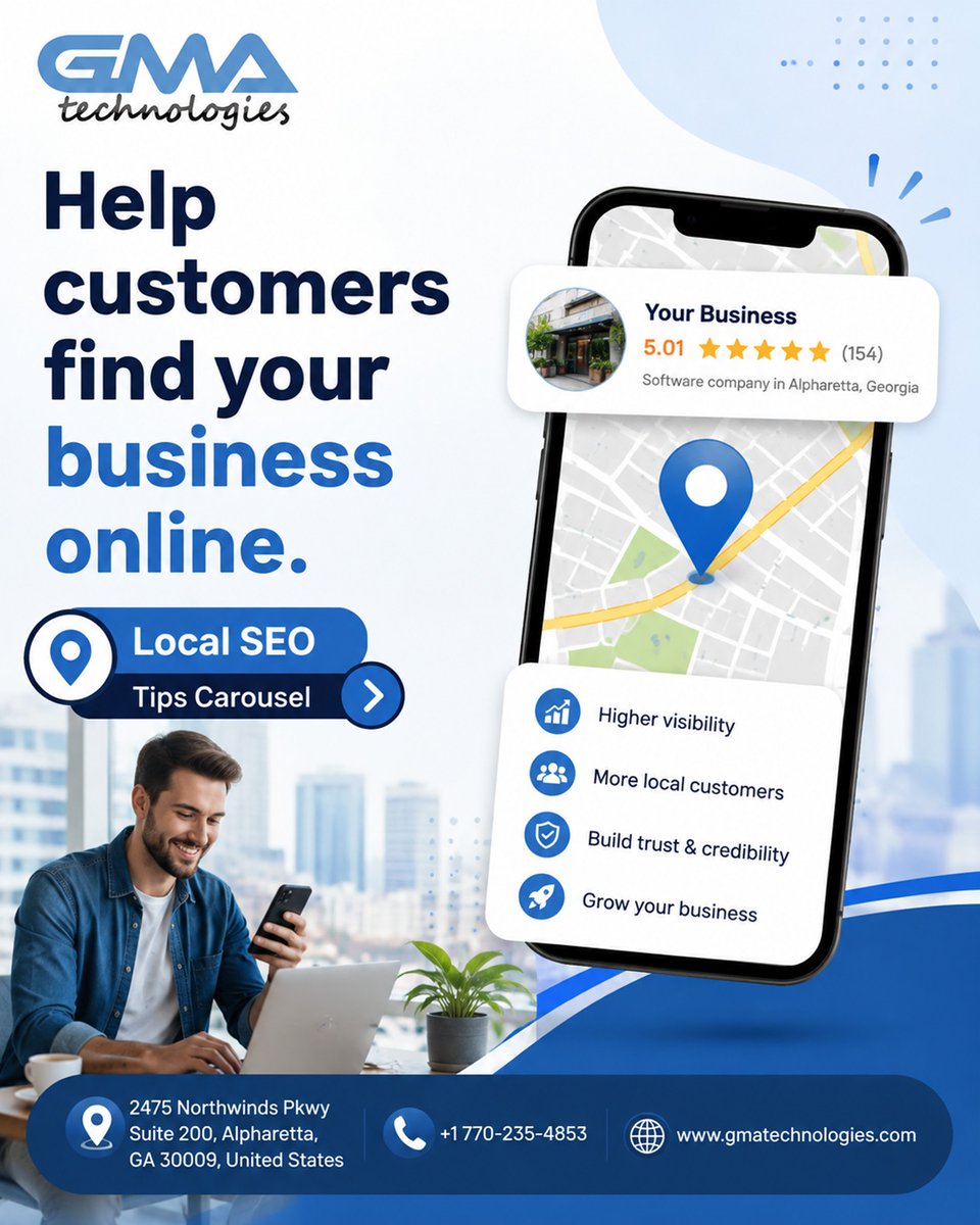 gmatechnologies's tweet photo. At GMA Technology, we craft tailored Local SEO strategies that boost your visibility, rank your Google Business Profile, and bring high-intent customers right to your door. 

🌐 https://t.co/Yu31gryVa8
 
#GMAPechnology #LocalSEO #SEO #BusinessGrowth #LocalBusiness #NearMe https://t.co/TH8XxM0azk