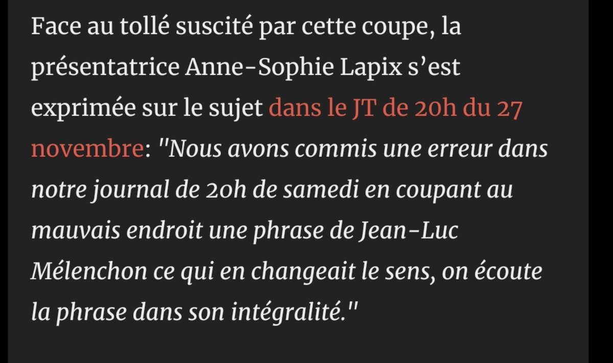 HadrienClouet's tweet photo. La faute à pas de chance !

Le nouveau présentateur du journal de 20h sur France 2, Jean-Baptiste Marteau, a le CV qu'il faut.

Puisqu'il a été condamné par le CSA/Arcom et désavoué par sa chaîne pour trucage d'un discours de @JLMelenchon. https://t.co/dLAuhdURvR